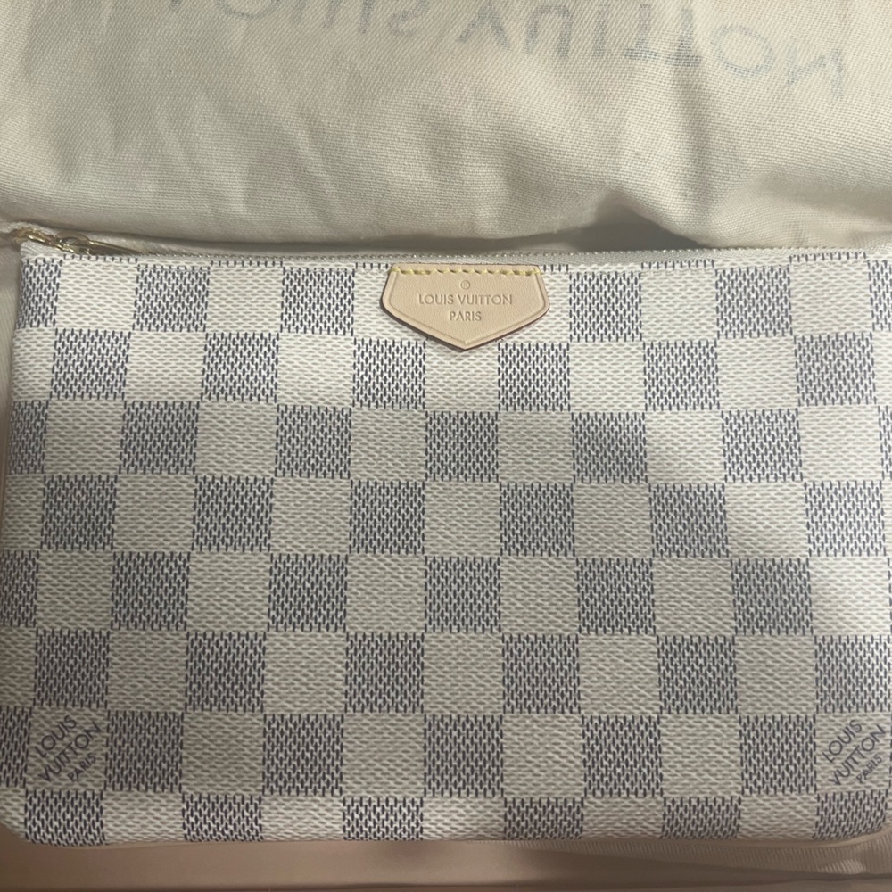 Authentic Louis Vuitton double zip crossbody bag